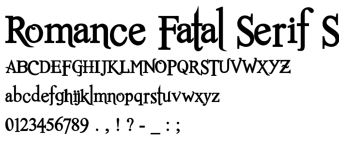 Romance Fatal Serif Std Bold font